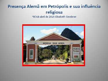 Presenca Alema em Petropolis